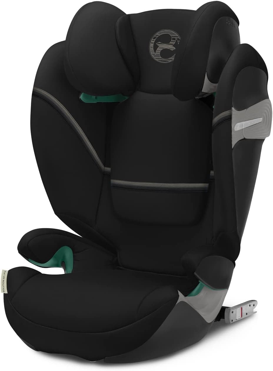 CYBEX Gold child seat Solution S2 i-Fix, For cars with and without ISOFIX, 100 - 150 cm, From approx. 3 to 12 years (15 - 50 kg), Moon Black
