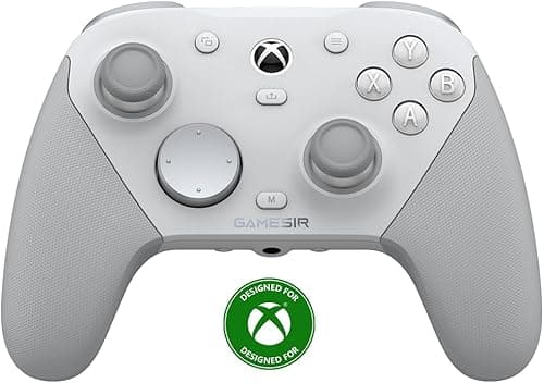 GameSir G7 Pro Manette 1000Hz avec Station de Recharge : Xbox Series X|S, Xbox One, Win 10/11 & Android - Joysticks TMR, Triggers Réglables & 4 Boutons Programmables - Méca Blanc