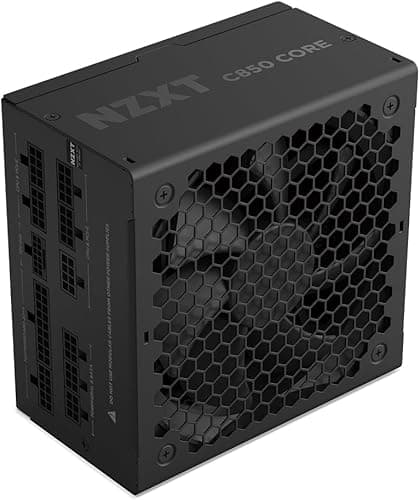 NZXT C850 Gold Core - 850W ATX 3.1 Power Supply - 80 PLUS Gold - Cybenetics Platinum - Fully Modular - PCIe 5.1 600 W 12 V-2x6 - Zero RPM Fan - 10°C Capacitors - Black