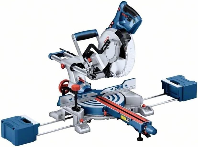 Bosch Professional scie à onglets radiale GCM 305-216 D (capacité de coupe 66 x 305 mm, avec 1 lame de scie circulaire, 2 appuis de pièce, sac à poussière, serre-joint) - 1