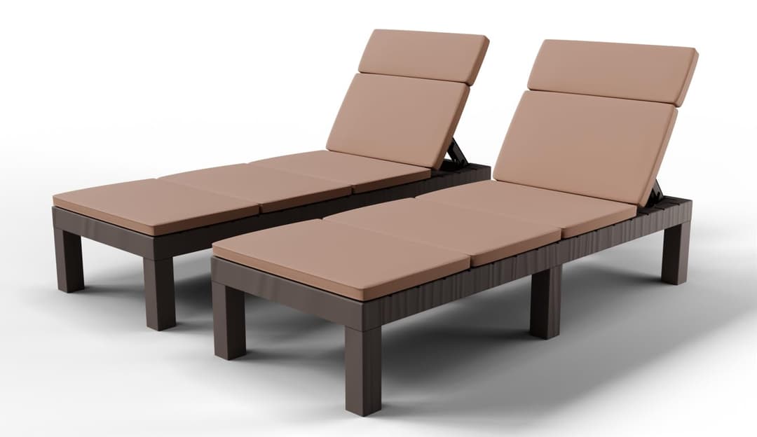 Luxirest Lot de 2 Bain de Soleil Chaise Longue Jardin Ext…