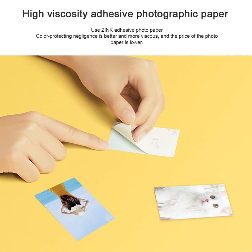 Dewanxin for Xiaomi Pocket Print Paste Paper, 50 sheets 5 x 7.6 cm ZINK Print Paste Paper for Xiaomi Pocket Portable Instant Photo Printer - 3