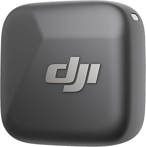 DJI Mic Mini Transmitter (Infinity Black), Wireless Lavalier Microphone, Ultralight, Detail-Rich Audio, OsmoAudio, Noise Cancelling, Clip On Bluetooth Phone Microphone for Camera/iPhone/Android