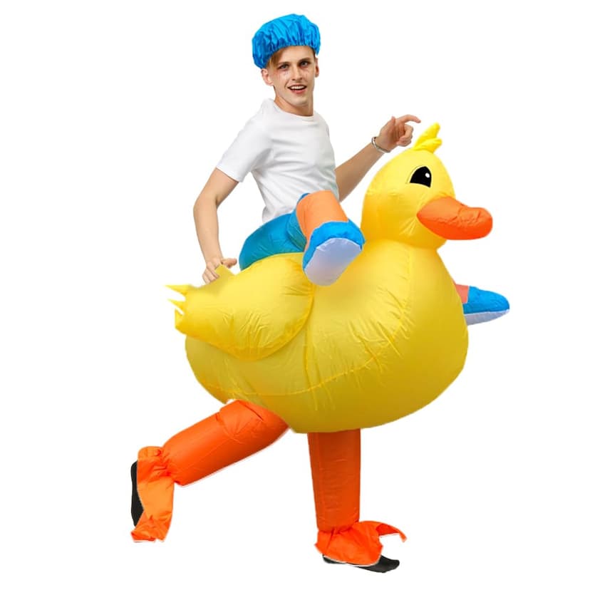 JASHKE Inflatable Duck Costume Adult Ride on Duck Inflata… - 1