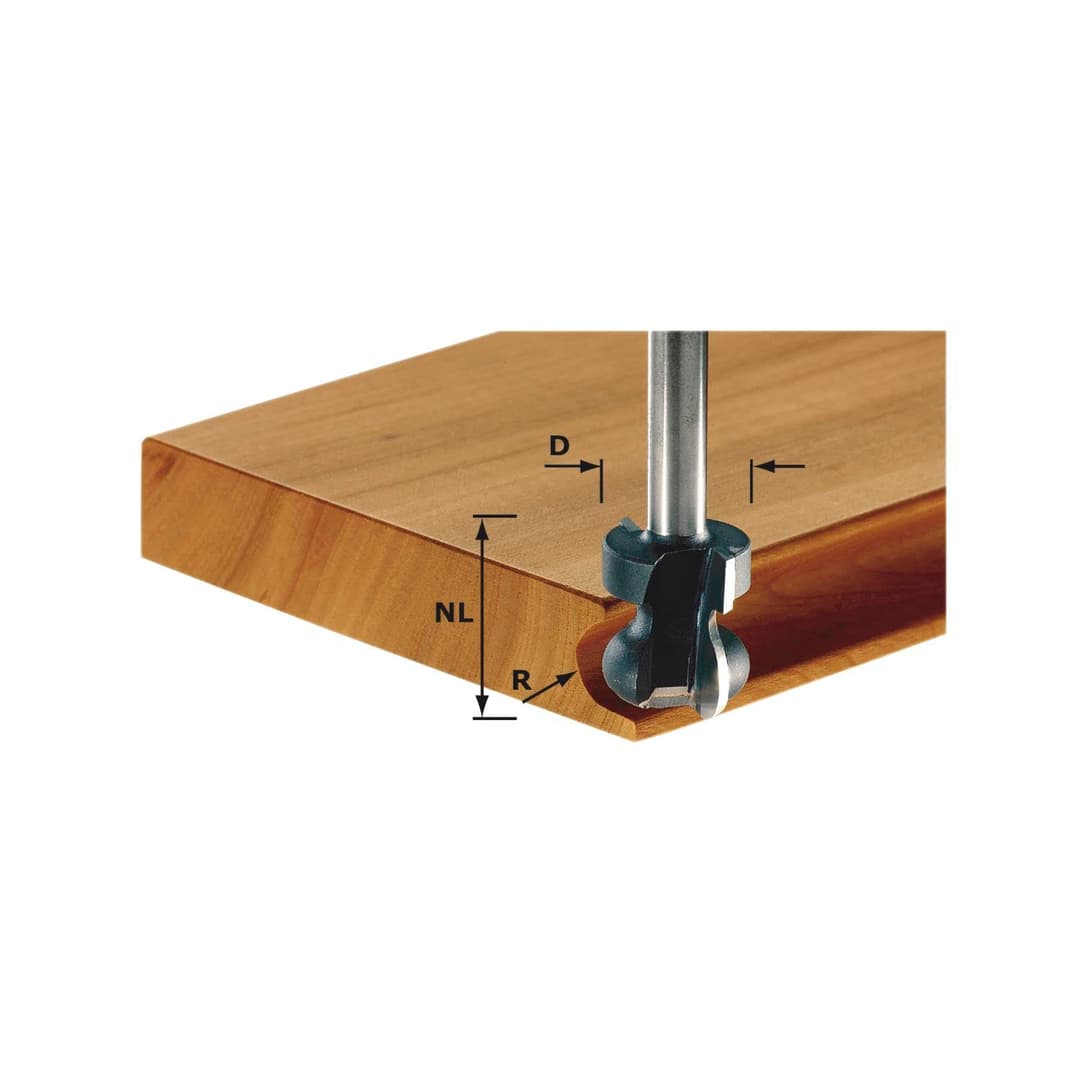 Festool Fraise pour poignée moulurée HW S8 D22/16/R2,5+6