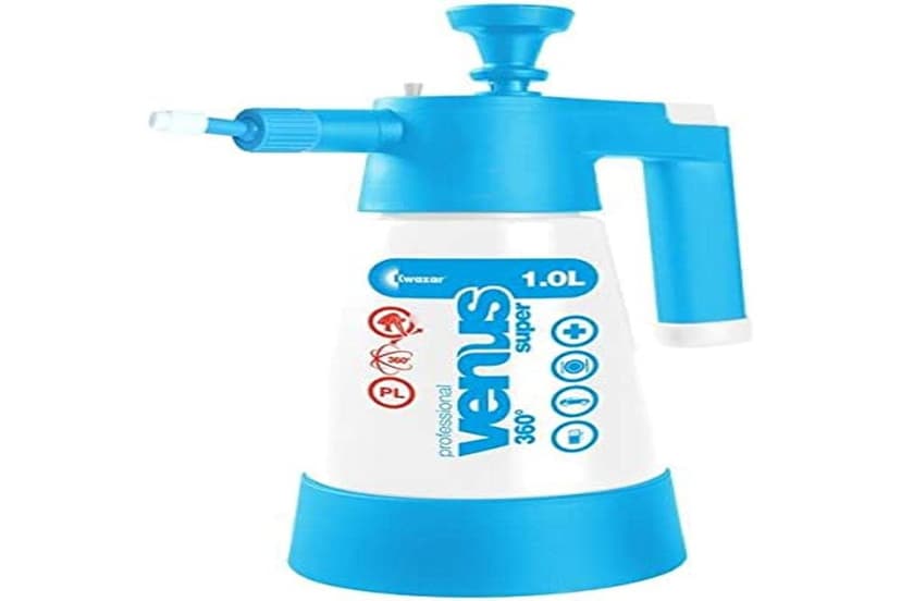 Kwazar Venus Super Pro Plus 360 Degrees 20010025 Viton Spray Pump 1 l Pressure Sprayer with Viton Seal for Professional Use with a White/Blue, 12.5 X 12.5 X 28.5 cm - 1