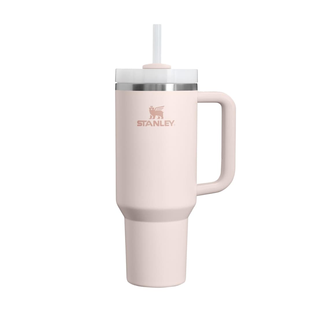 STANLEY 1913 Quencher H2.0 Flowstate Tumbler 1.2L - Cold for 11 Hours - Iced for 48 Hours - Metal Water Bottle with Straw, Handle and Lid - Dishwasher Safe - Travel Mug for Cold Drinks - Rose Quartz