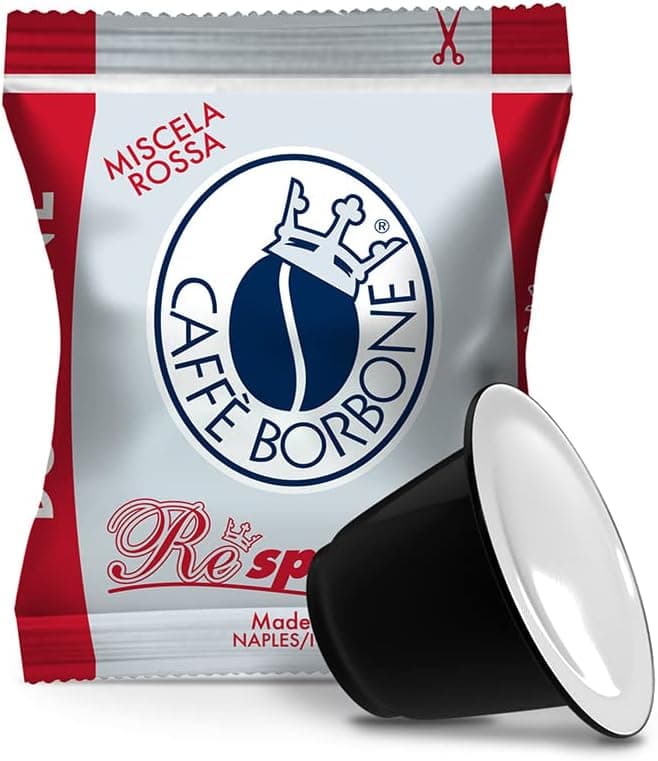 Caffè Borbone Café Respresso, Mélange Rouge - 100 Capsules - Compatibles avec les machines à café à usage domestique Nespresso®* - 1
