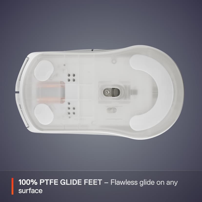 SteelSeries Rival 3 Wireless Gen 2 Gaming Mouse - 2.4GHz and Bluetooth - 18000 DPI TrueMove Air Optical Sensor - 60 Million Click Durability - Light-Weight - 100% PTFE Feet - White - 5