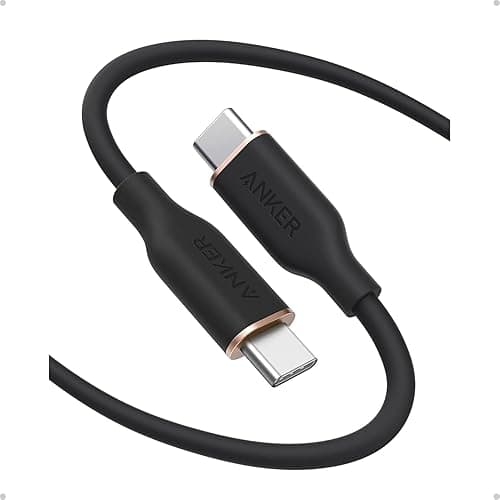 Anker USB C Cable, 240W Type C Flow Cord, Fast Charging for MacBook Pro, iPhone 17/16/15, iPad Pro, Samsung Galaxy,and More (USB 2.0, 6FT, Black)