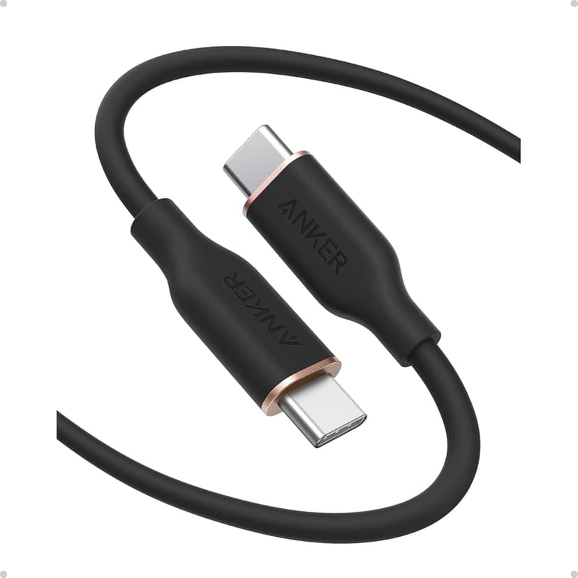 Anker USB C Cable, 240W Type C Flow Cord, Fast Charging for MacBook Pro, iPhone 17/16/15, iPad Pro, Samsung Galaxy,and More (USB 2.0, 6FT, Black) - 1