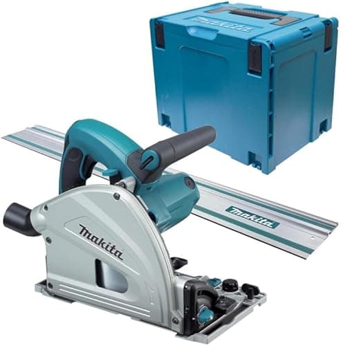 Makita Makita Plunge Circular Saw 1300 W 165 mm in Mak-Pac Box + Guide Rail 1400 mm – SP6000J1