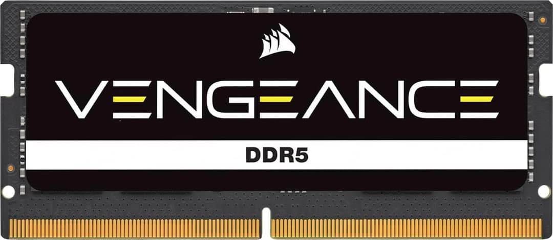 CORSAIR Vengeance SODIMM DDR5 RAM 16GB (1x16GB) Up to 4800MHz CL40-40-40-77 1.1V Intel AMD Laptop Notebook Memory - Black (CMSX16GX5M1A4800C40)