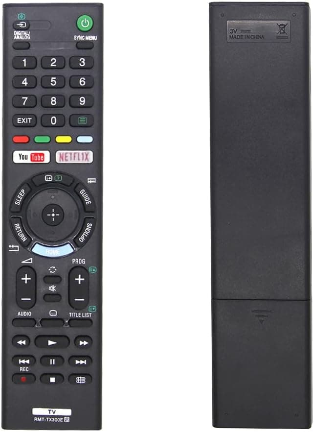 Remplacement telecommande Sony RMT-TX300E pour telecommande Universelle Sony TV avec Boutons Netfllx et You Tub - 1
