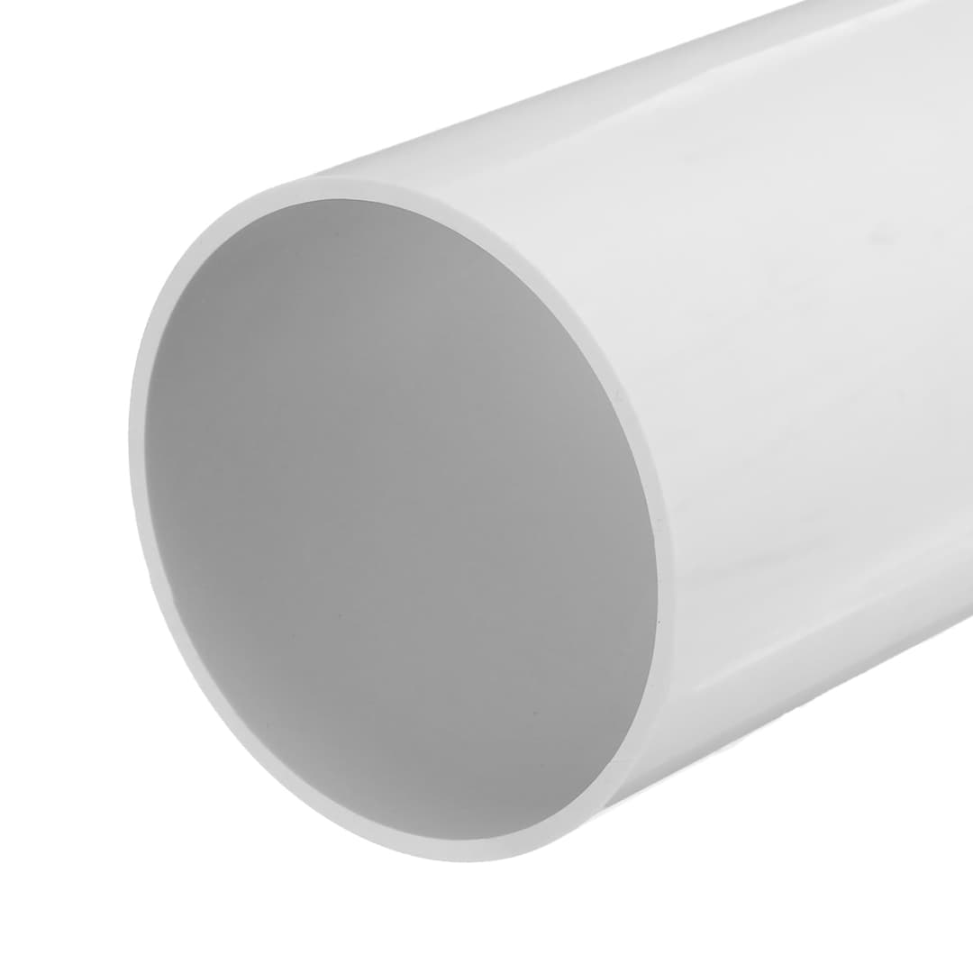 sourcing map 6.3 Inch PVC Rigid Tube Round Pipe Tubing Hardware Tubing 152mm ID 160mm OD 20cm/8" Length White High Impact for Water Pipe, Crafts