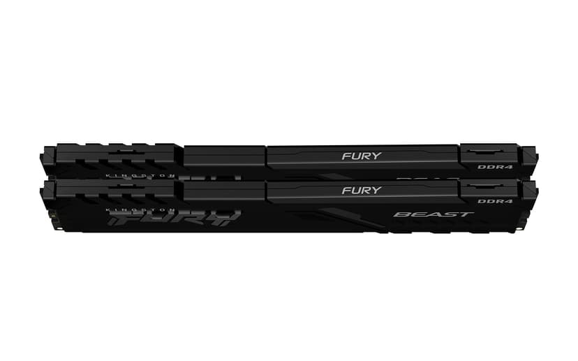 Kingston FURY Beast 16GB (2x8GB) 3600MHz DDR4 CL17 Desktop Memory Kit with 2 KF436C17BBK2/16 - 2