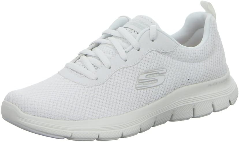 Skechers Women's Flex Appeal 4.0 Brilliant View Sneaker, White Mesh Trim, 7 UK - 1