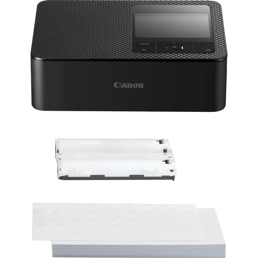 Canon Selphy Cp1500 Mobile Photo Printer With Paper Set, Black, Wireless Bluetooth Printer With Accessories, Compact And Lightweight, With 54 Sheets Paper In Format 4X6 Postcard - 1