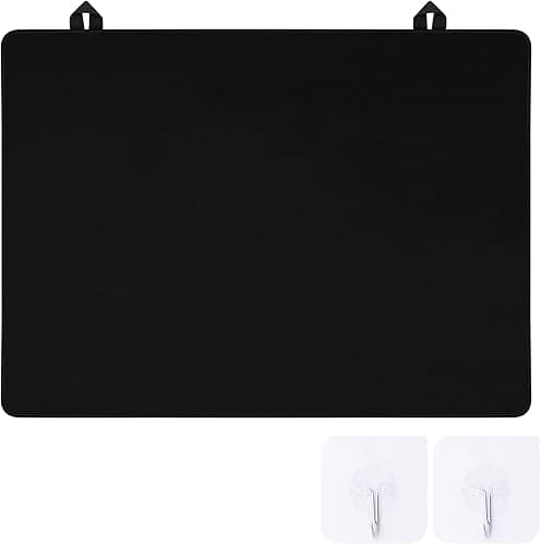 NVGFTG Hob Cover 62 × 53 cm Hob Cover One Piece Kitchen Cover Plate with Hook Hob Cover Plate for Ceramic Hob Cover Hob Induction Protective Mat Black