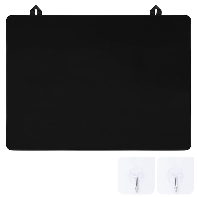 NVGFTG Hob Cover 62 × 53 cm Hob Cover One Piece Kitchen Cover Plate with Hook Hob Cover Plate for Ceramic Hob Cover Hob Induction Protective Mat Black - 1