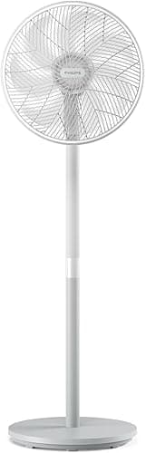 Philips Pedestal Fan Series 2000. Powerful & Ultra-Quiet with SilentWings Technology. 19 dB. 2-in-1 Table & Standing Fan. Adjustable Tilt & Oscillation. 12h timer. White. (CX2550/00)