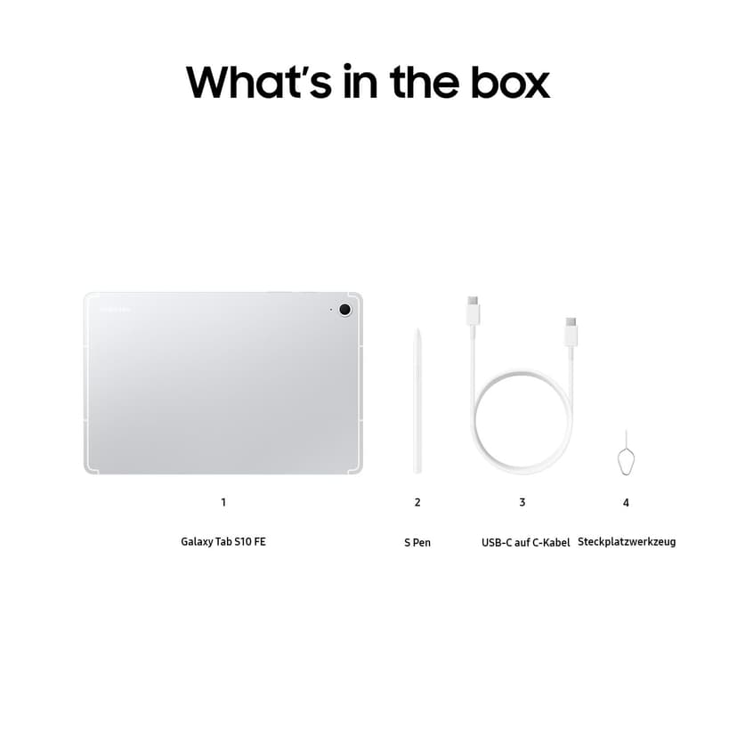 Samsung Galaxy S10 FE AI Tablette, Android Tablet, 128 Go de mémoire, 8 Go de RAM, écran 27,70 cm/10,9", avec S Pen, Wi-FI, Batterie Longue durée, Argent - 6