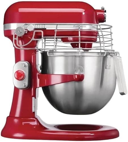 KitchenAid Professional 325 W Stand Mixer 6.9 Litre, Red, Ten Speed 40-200 rpm, Cake Mixer with Bowl - Includes Whisk, Beater and Dough Hook - 5KSM7990XBER, CB576