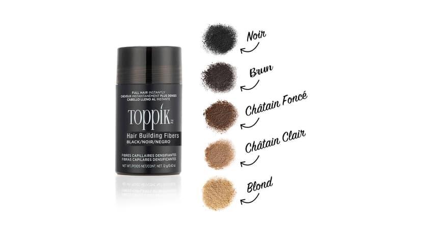 Toppik Hair Building Fibres Powder, Medium Brown, 27.5g Bottle - for A Thicker-looking Hairline, Crown and Beard, Instant Thinning Concealer for Men and Women - 6