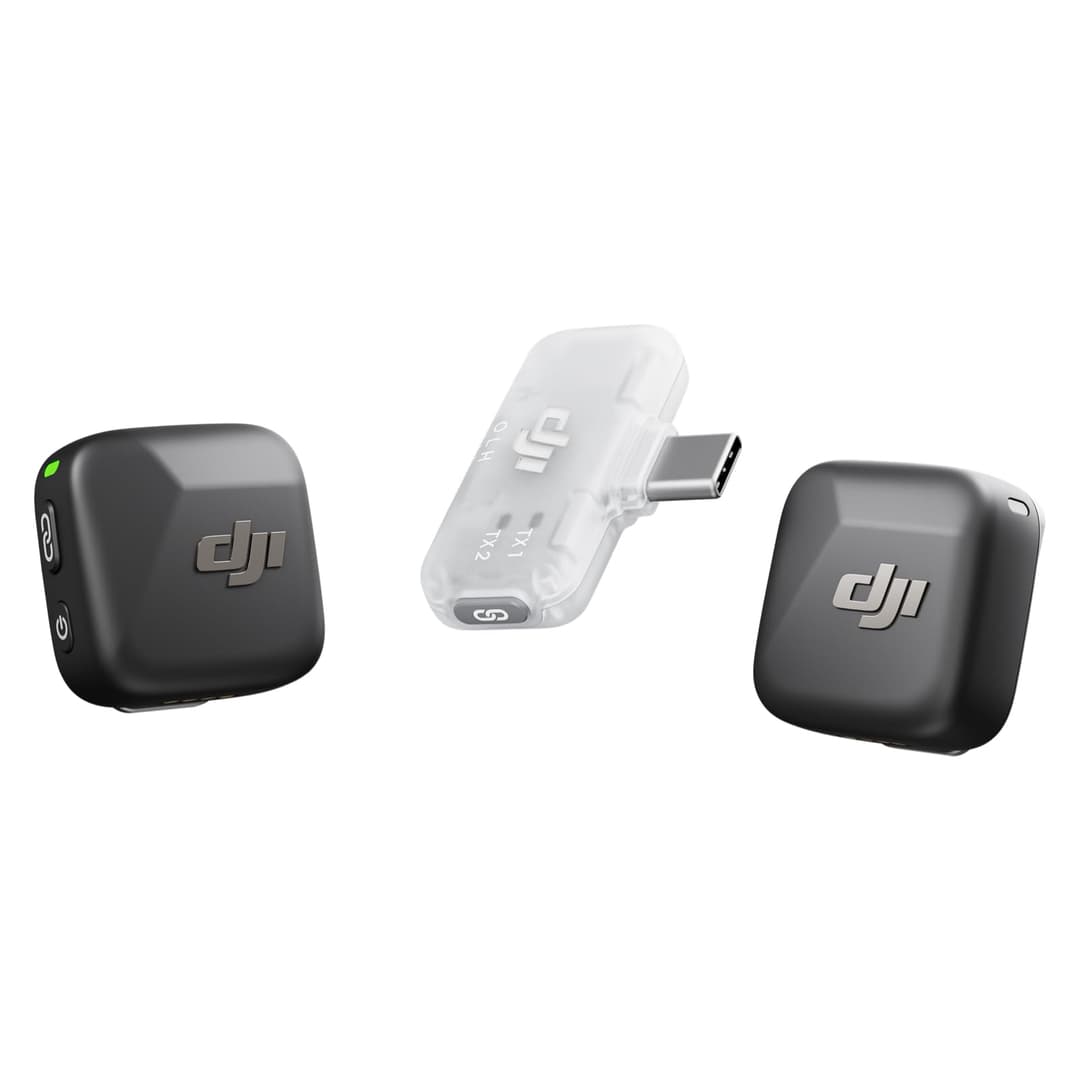 DJI Mic Mini (2 TX + 1 Mobile RX), Wireless Lavalier Microphone for iPhone 17/16/15 & Android/PC/Tablet, Plug-and-Play, 300m Transmission, Ultralight, Active Noise Cancelling, YouTube, Vlog, Streaming