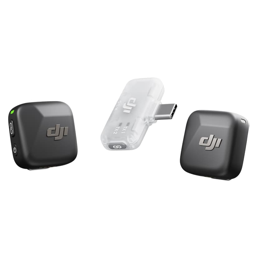 DJI Mic Mini (2 TX + 1 Mobile RX), Wireless Lavalier Microphone for iPhone 17/16/15 & Android/PC/Tablet, Plug-and-Play, 300m Transmission, Ultralight, Active Noise Cancelling, YouTube, Vlog, Streaming - 1