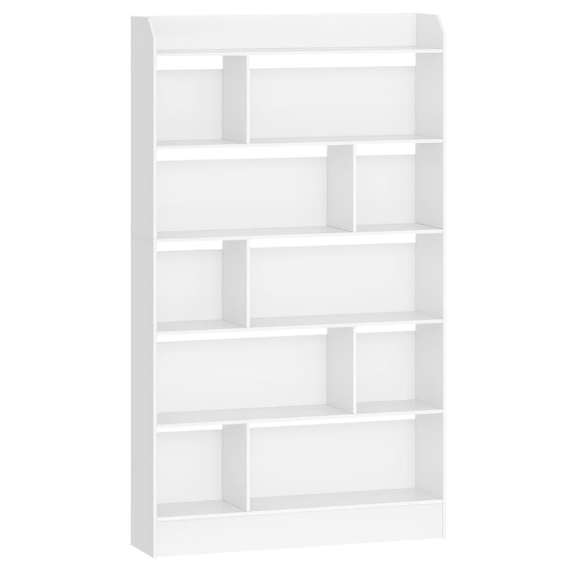 Hzuaneri Bookcase Bookcase with 6 Compartments Storage Shelf Standing Shelf for Living Room Office Bedroom 24 x 100 x 170 cm White BC64403X - 8