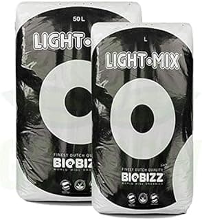 BIOBIZZ Light Mix 50L - Sol de croissance pour plantes en phase de semis, jeunes plantes et boutures - Drainage optimal pour irrigation automatique - 50L - 1