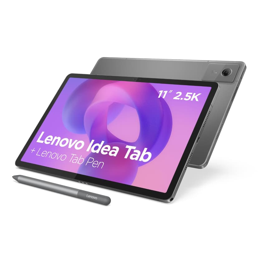 Lenovo Idea Tab 11 Inch Tablet 2.5K (MediaTek Dimensity 6300, 8GB RAM, 128GB UFS, 90Hz, 4 Speakers, Wi-Fi 5, Bluetooth 5.2, Android 15) - Moon Grey - Includes Tab Pen - 1