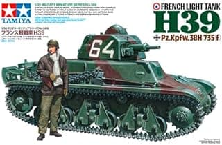 TAMIYA 35389 1:35 French Lt. Panzer H39 (1) Model Building, Plastic Kit, Hobby, Crafts, Tank Kit, Military Kit, Tank 1:35, Stand Model Building, Moulded Colour