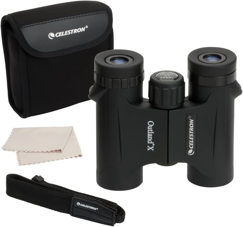 Celestron 71341 Outland X 10x25 Compact Roof Prism Binoculars, Black - 1