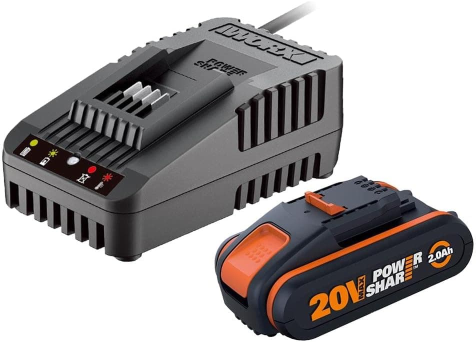 Worx Battery Charging Station for Powershare Batteries/Fast Battery Charger., WA3601 40W, 20V