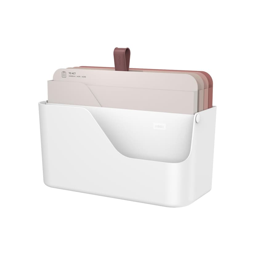 Rotho MyPaper Inbox My Paper Plus Organiseur de documents en plastique (PP) sans BPA, blanc/rouge, 36,4 x 16,8 x 31,7 cm - 1