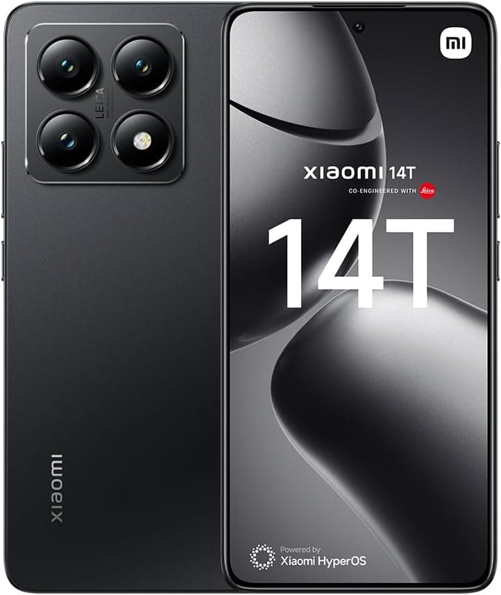 Xiaomi 14T - Leica Summilux Optical Lens - 12GB RAM - 256GB Storage - MediaTek Dimensity 8300-Ultra - Sony IMX906 Image Sensor - 144Hz AI Display - 67W HyperCharge - Titan Black - 1