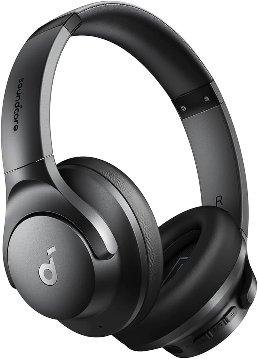 soundcore by Anker Q20i Hybrid Active Noise Cancelling Foldable Headphones, Wireless Over-Ear Bluetooth, 40H Long ANC Playtime, Hi-Res Audio, Big Bass, Customize via an App, Transparency Mode (Black) - 1