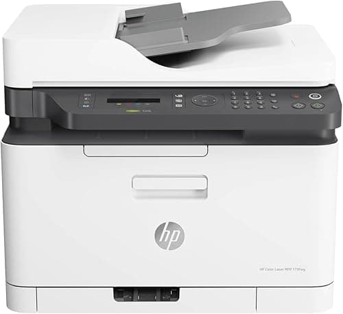 HP LaserJet 179fnw Colour Wireless Multifunction Printer with Fax | Self-healing Wi-Fi | Print from phone or tablet | Small, compact MFP – world's smallest in-class | Print speeds up to 19 ppm black