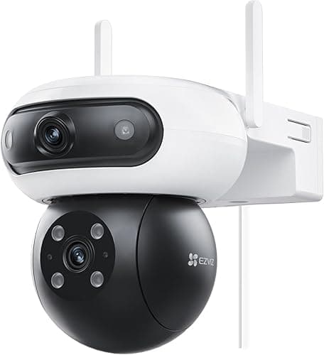 EZVIZ C90 Dual Lens 8MP (4MP+4MP) WiFi Outdoor Security Camera, 360° Surveillance Cameras, CCTV Cameras, Colour Night Vision, AI Person/Vehicle Detection, Two-Way Audio, Alexa, Waterproof