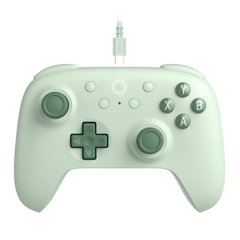 8Bitdo Ultimate 2C Wired Controller for Windows PC and Android, with 1000Hz Polling Rate, Hall Effect Joysticks and Hall Triggers, and Remappable L4/R4 Bumpers (Green) - 1