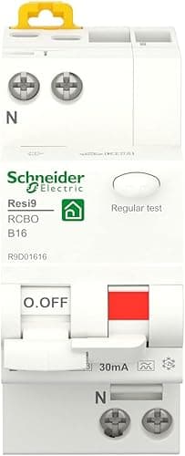 Schneider Electric FI LS RESI9 1P+N 16A B 30MA TYP A 6KA R9D01616 Gris
