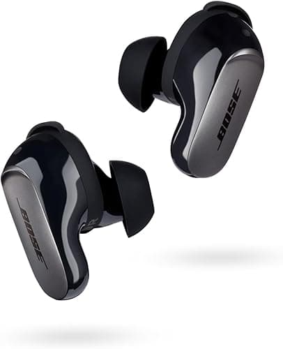 Bose QuietComfort Ultra Earbuds, Écouteurs sans fil à réduction de bruit, Écouteurs Bluetooth 5.3 avec audio spatial d’une grande autonomie, Noir