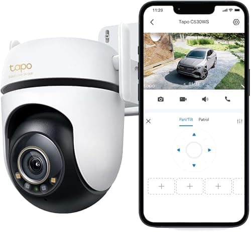 Tapo C530WS 360° Outdoor Surveillance Camera, 3K 5MP, Starlight Colour Night Vision, AI Detection, Motion Tracking, WiFi or Ethernet, MicroSD Card up to 512GB