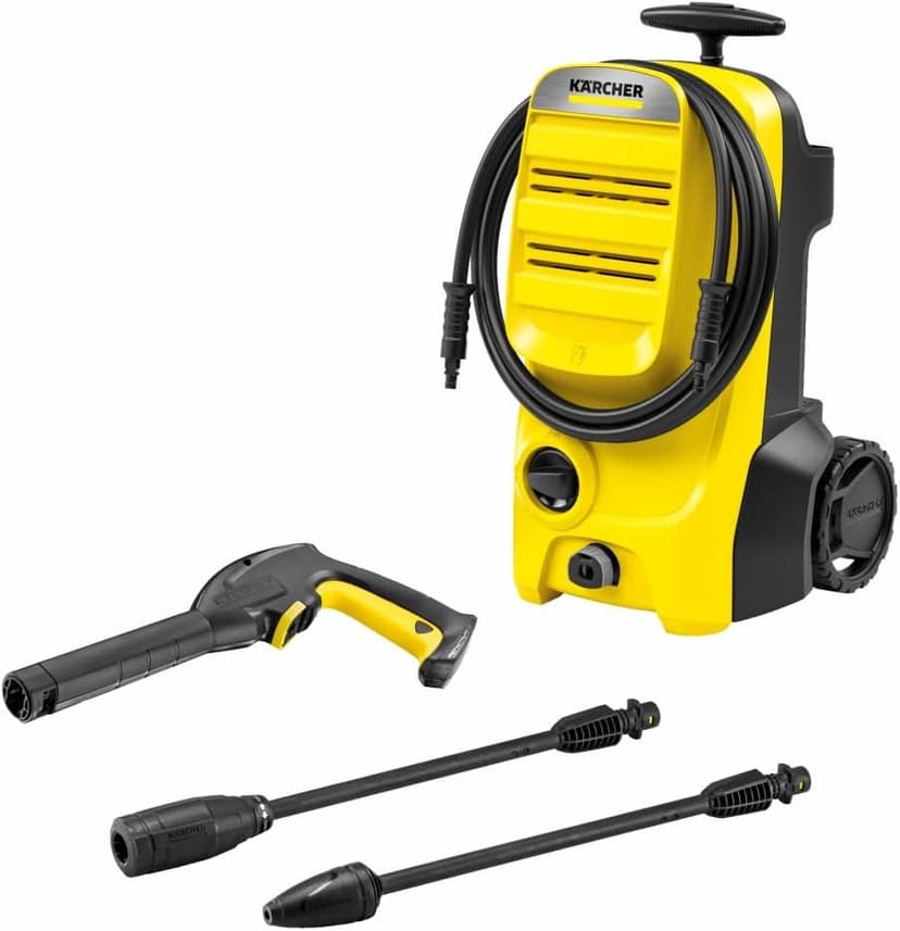 Kärcher Nettoyeur Haute Pression K 4 Classic, Pression : max. 130 bar, Débit : 420 l/h, Surface : 30 m²/h, Filtre à Eau, Poids : 4,6kg, Flexible et Pistolet Haute Pression, Rotabuse, Lance Vario Power - 1