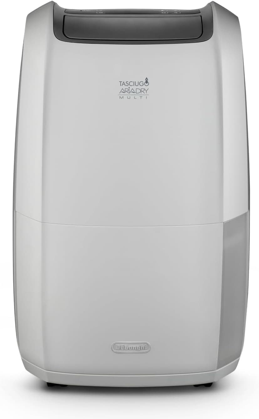 De’Longhi Tasciugo AriaDry Multi - Déshumidificateur Portable pour la Maison, Élimination de l'Humidité 25L/24h, Séchage, Anti-Moisissure, Minuteur, Silencieux, Blanc (DDSX225) - 1