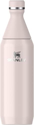 Stanley 1913 All Day Slim Gourde Isotherme 0.6L - Froid Pendant 6 Heures - Glacé Pendant 11 Heures - Acier Inoxydable Recyclé Sans BPA - Étanche - Bouteille D'Eau Compacte - Rose Quartz