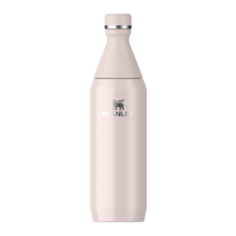 Stanley 1913 All Day Slim Gourde Isotherme 0.6L - Froid Pendant 6 Heures - Glacé Pendant 11 Heures - Acier Inoxydable Recyclé Sans BPA - Étanche - Bouteille D'Eau Compacte - Rose Quartz - 1