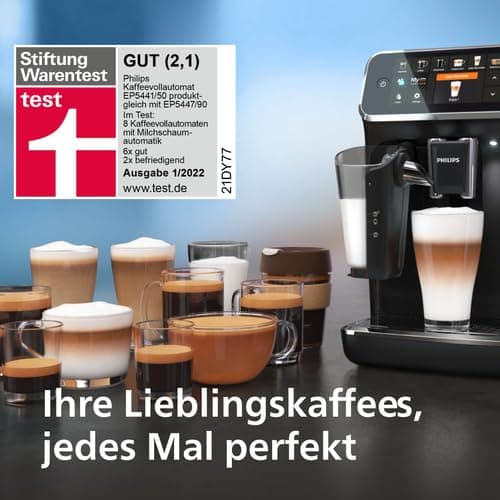 Philips 5400 Series Espresso Machine - Coffee Bean - LatteGo Milk Frother, 12 Coffee Specialities, Intuitive Display, 4 User Profiles, Black (EP5441/50) - 2